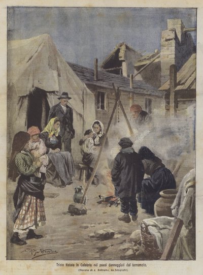 Triste Noël en Calabre dans les villages endommagés par le tremblement de terre - Achille Beltrame