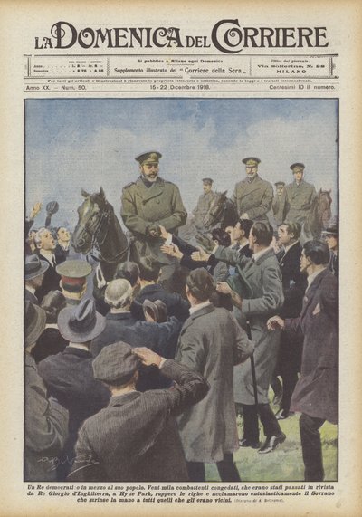 Un roi démocratique au milieu de son peuple - Achille Beltrame