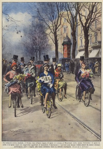 Un cortège nuptial bizarre - Achille Beltrame