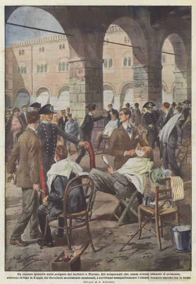 Un épisode curieux de la grève des barbiers à Trévise - Achille Beltrame