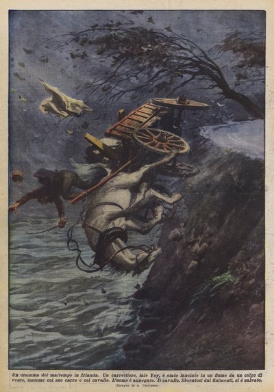 Un drame du mauvais temps en Irlande - Achille Beltrame