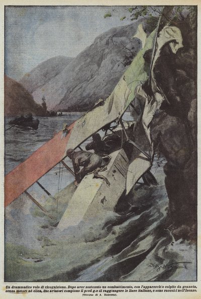 Un vol de reconnaissance dramatique - Achille Beltrame