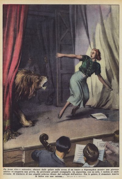 Un lion vivant et authentique, sorti des coulisses sur la scène d