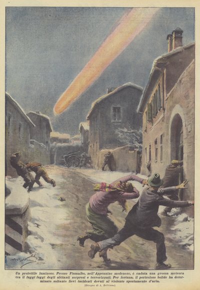 Un projectile lumineux - Achille Beltrame