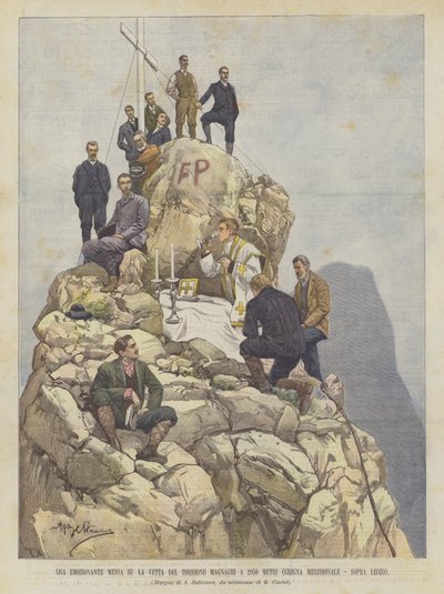 Une messe émouvante au sommet de la tour Magnaghi à 2050 mètres (Grigna Méridionale, au-dessus de Lecco) - Achille Beltrame