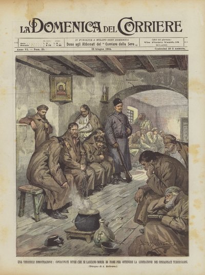 Une terrible démonstration, des condamnés russes se laissent mourir de faim pour obtenir ? - Achille Beltrame