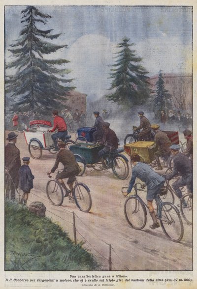 Une course caractéristique à Milan - Achille Beltrame