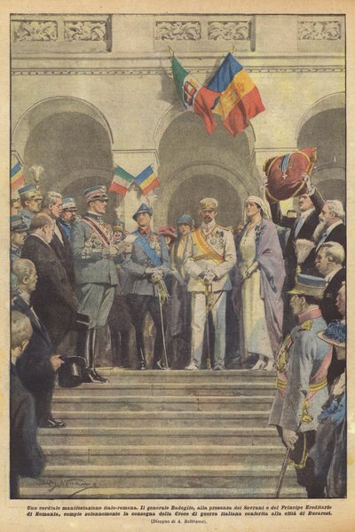 Une manifestation cordiale italo-roumaine - Achille Beltrame