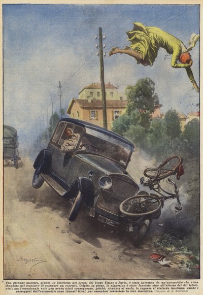 Une jeune institutrice, arrivée à vélo près du village de Ticino à Pavie, a été renversée - Achille Beltrame