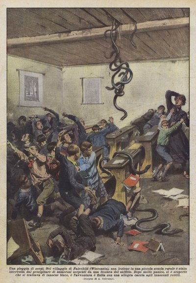 Une pluie de serpents - Achille Beltrame
