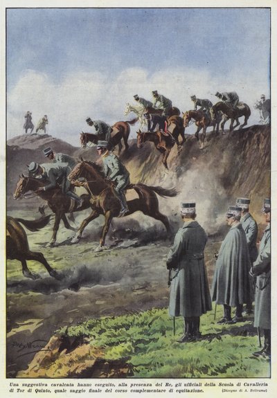Une suggestive cavalcade exécutée, en présence du Roi, par les officiers de l