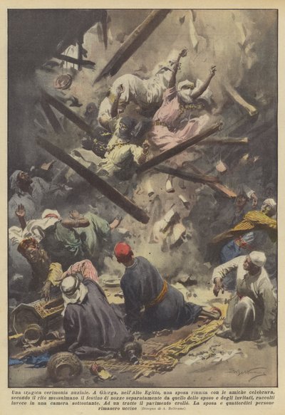 Une cérémonie nuptiale tragique - Achille Beltrame