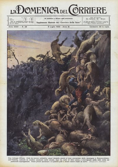 Une avalanche vivante - Achille Beltrame