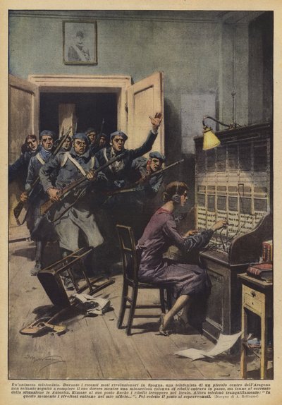 Une téléphoniste unanime - Achille Beltrame