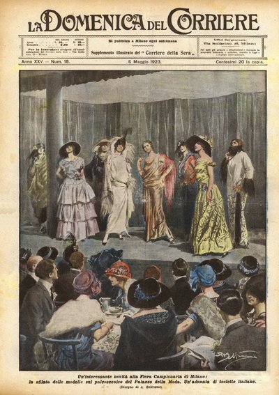 Une nouveauté intéressante à la Foire de Milan, le défilé des mannequins sur la scène ? - Achille Beltrame