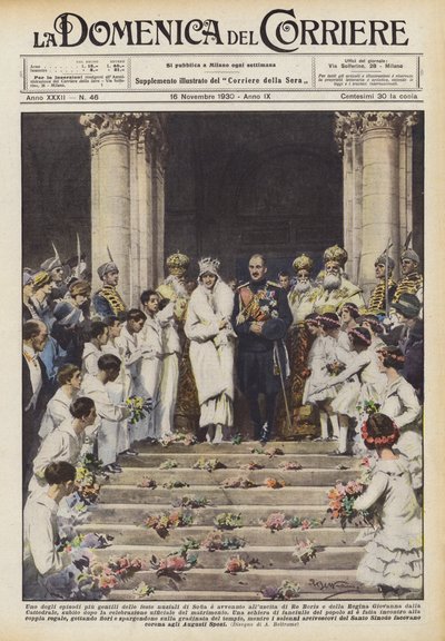 Un des épisodes les plus gentils des fêtes nuptiales de Sofia a eu lieu à la sortie du roi Boris - Achille Beltrame
