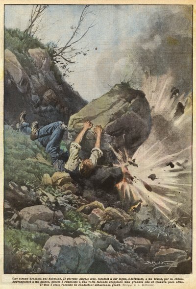 Un étrange drame sur le Sabotino - Achille Beltrame