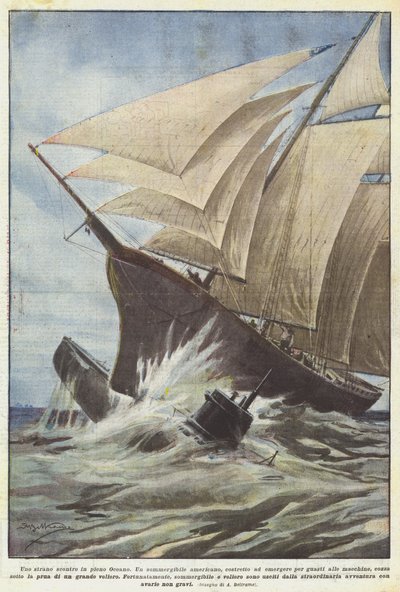 Une étrange collision en plein Océan - Achille Beltrame
