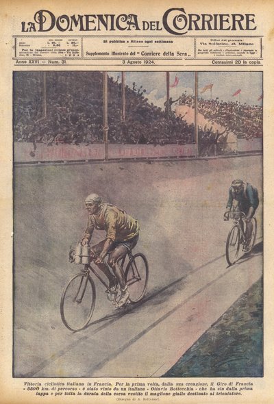 Victoire cycliste italienne en France - Achille Beltrame