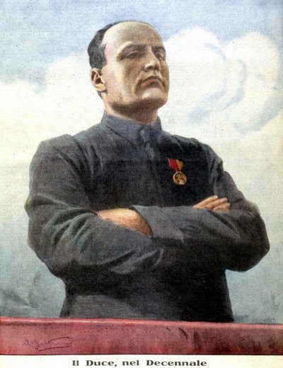 Portrait de Benito Mussolini par Achille Beltrame en 1932 - Achille Beltrame