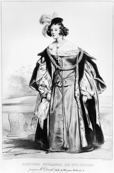 Marie Dorval dans le rôle de Marion Delorme par Victor Hugo - Achille Devéria