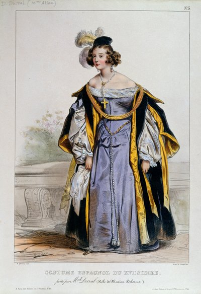 Marie Dorval dans le rôle de Marion Delorme par Victor Hugo - Achille Devéria