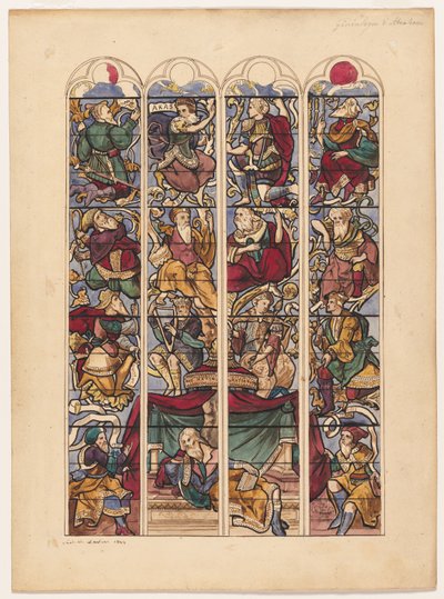 Étude pour quatre vitraux "Généalogie d