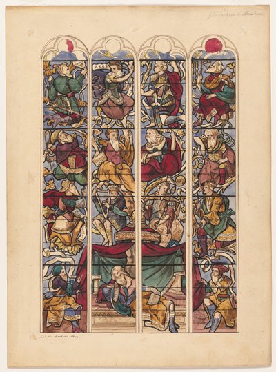 Étude pour quatre vitraux Généalogie d