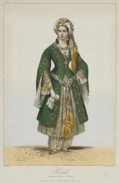 Élisa Rachel en Roxane dans Bajazet de Racine - Achille Devéria