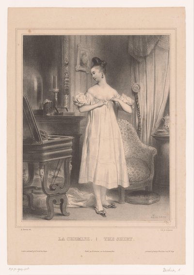 Jeune femme en chemise - Achille Devéria