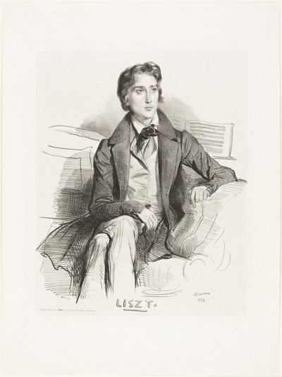 Portrait de Franz Liszt - Achille Devéria