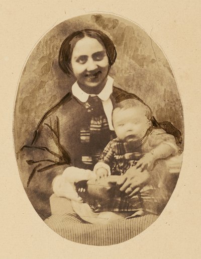 [Portrait de Marie Devéria avec son fils] - Achille Devéria