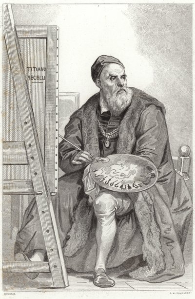 Portrait de Titien - Achille Devéria