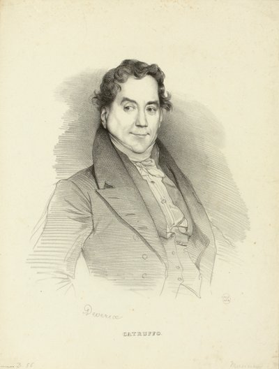 Portrait du chanteur et compositeur Gioseffo Catrufo 1771-1851, 1830 - Achille Devéria