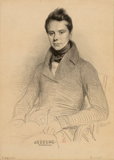 Portrait du violoniste et compositeur Antoine Bessems 1806-1868 - Achille Devéria