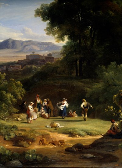 Paysage inspiré de la vue de Frascati - Achille Etna Michallon