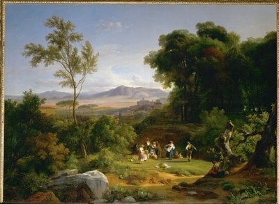 Paysage inspiré par la vue de Frascati - landscape inspired by the view of Frascati ... - Achille Etna Michallon