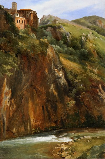 Vue de Santa Scolastica à Subiaco - Achille Etna Michallon