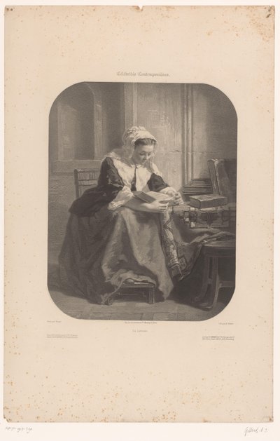 Femme lisant - Achille Isidore Gilbert