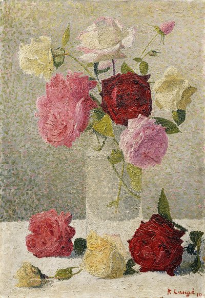 Roses dans un vase - Achille Lauge