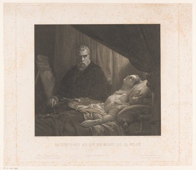 Le Tintoret au lit de mort de sa fille - Achille Louis Martinet