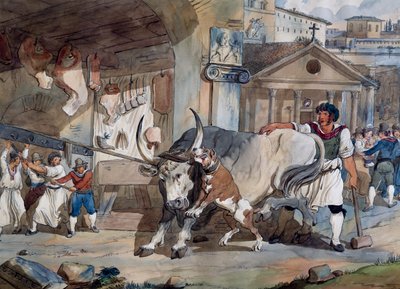 Boucher, par Achille Pinelli (1809-1841), dessin à l