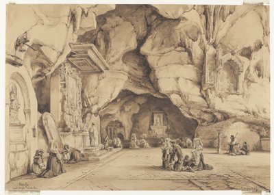Figures dans la chapelle rocheuse de Sant