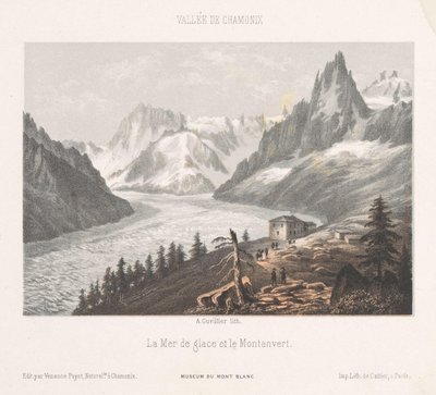 Vue sur Le Chapeau près du glacier Mer-de-Glace - Ad. Cuvillier