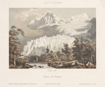 Vue du Mont Blanc depuis le Col des Montets - Ad. Cuvillier
