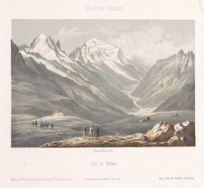 Vue du village Les Planards sur la route de Montenvers - Ad. Cuvillier