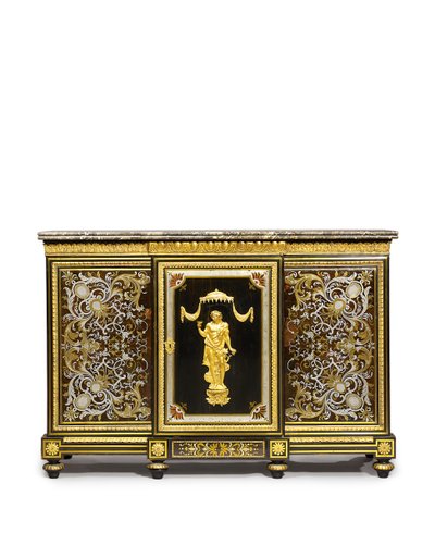 Cabinet latéral Louis XVI, commandé par le Marchand-Mercier Claude-François Julliot, incorporant des panneaux de marqueterie Louis XIV, c.1775-1800 - Adam (attr. to) Weisweiler