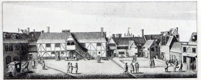 Vue sud de la maison Arundel à Londres, gravée par Wenceslaus Hollar en 1646 et publiée en 1792 - Adam Alexius Bierling