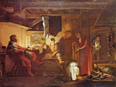 French : Jupiter et Mercure chez Philémon et Baucis Jupiter and Mercury at Philemon and Baucis - Adam Elsheimer