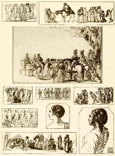 Rondes, études de têtes et groupes de figures - Adam Elsheimer
